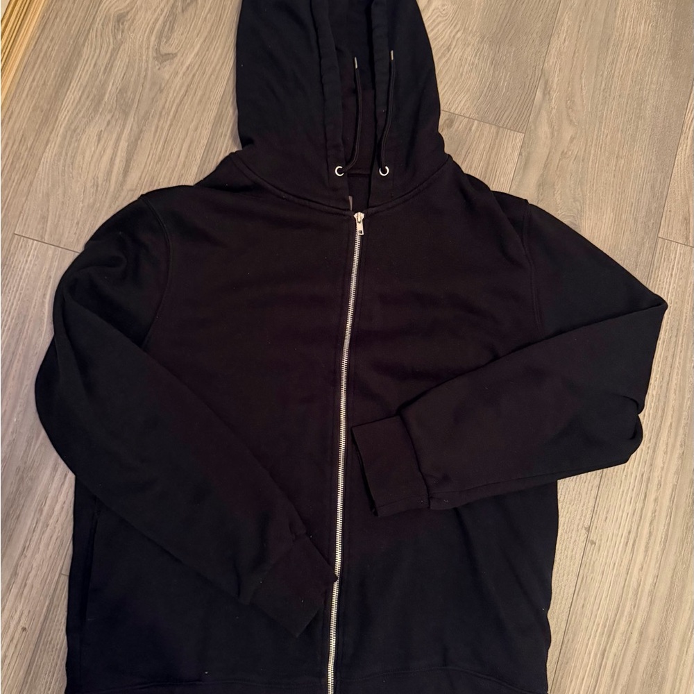 Primark Black Zip-Up Hoodie – Women’s 2XL Oversized Hooded Sweatshirt